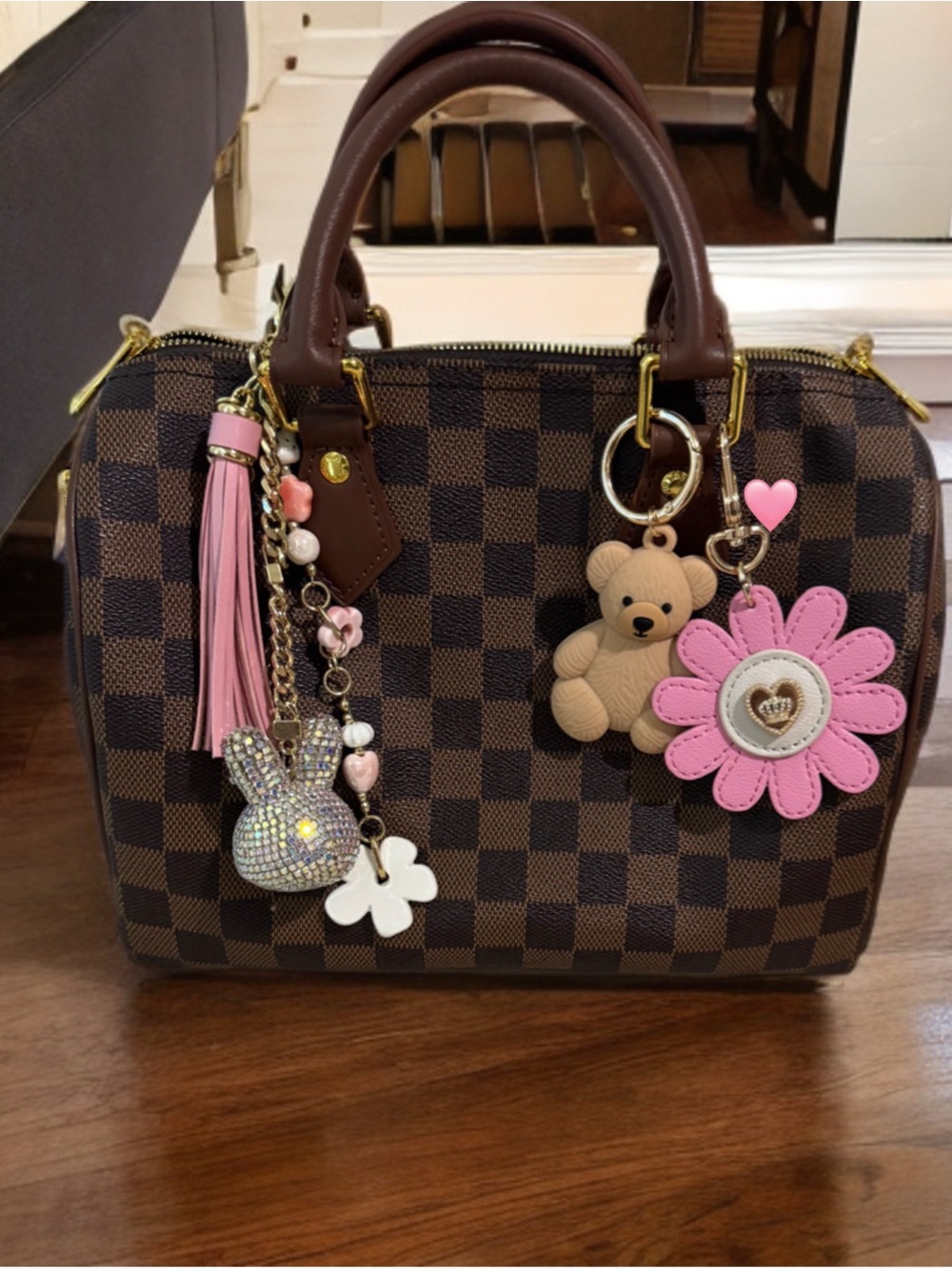 Classic Checkered 30 Handbag Charms Not Included